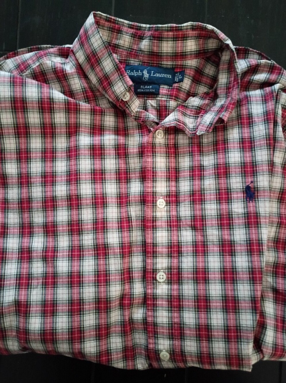 Polo by Ralph Lauren Men’s Red Plaid Button-Down Shirt